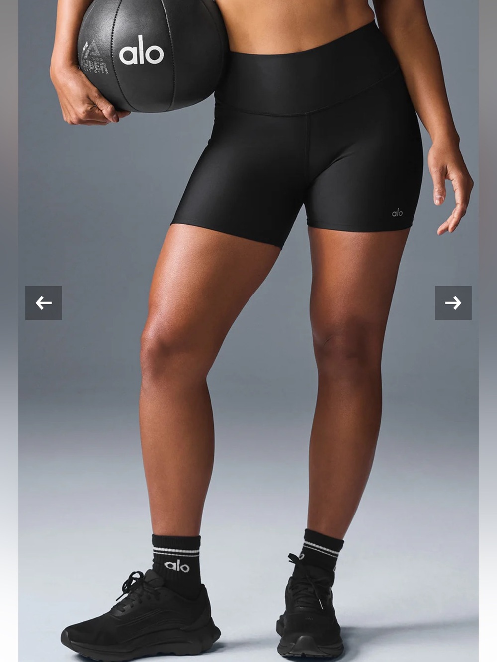 ALO Yoga High-Waist Black Airlift Energy Bike Shorts - Picture 4 of 6